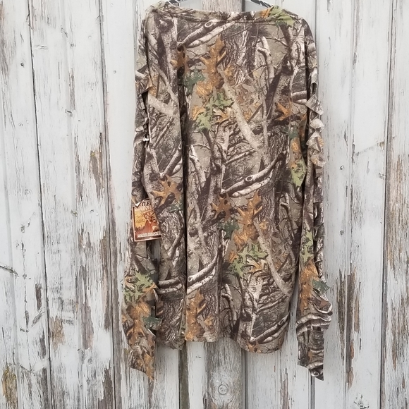 Camo Slashed Long Sleeve Tee Upcycled - Picture 4 of 6